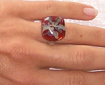 Glass Square Ring
